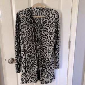 Leopard print button down tunic